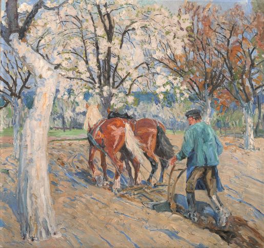 Phillipp Franck Pflgender Bauer lLeinwand 120x113cmykcmKLEIN